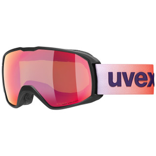 Masques ski Uvex Xcitd CV noir / orange black matt SL/scarlet-green