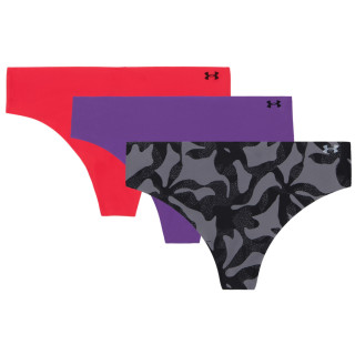 Culotte femme Under Armour Pure Stretch NS Nov Thong vert Black Cut Out Floral Print / Lavish / Racer Red