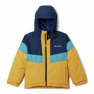 Veste d'hiver enfants Columbia Lightning Lift™ II Jacket bleu / jaune Raw Honey, Collegiate Navy, Shasta