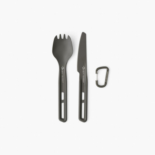 Set de couverts Sea to Summit Frontier UL Cutlery Set 2 Piece girs Aluminium Hard Anodised Grey