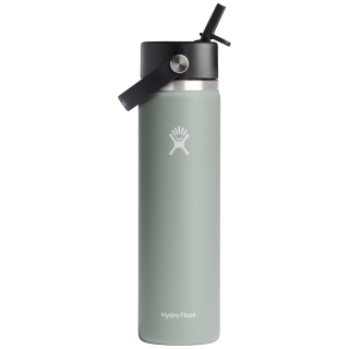 Bouteille isotherme Hydro Flask Wide Flex Straw Cap 24 oz gris claire agave