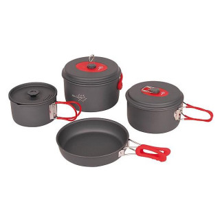 Set de vaisselle Bo-Camp Cookware set Explorer XL girs Gray/Red