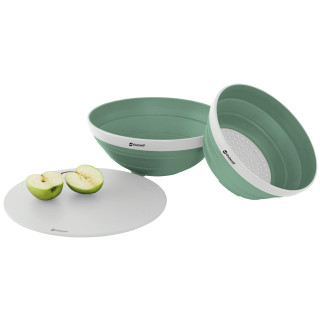 Set de bols et passoire Outwell Collaps Bowl & Colander Set vert foncé Shadow Green