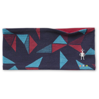 Bandeau Smartwool Merino 250 Reversible Headband rouge / bleu DeepNavyPinwheel