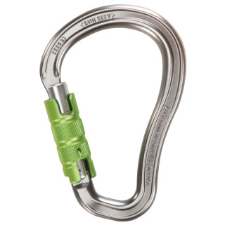 Mousqueton Climbing Technology Axis HMS TG argenté / vert gray/green