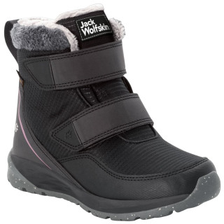 Chaussures enfant Jack Wolfskin Polar Wolf Texapore Mid Vc K noir / rose phantom / pink