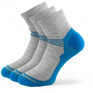 Chaussettes Zulu Merino Lite Women 3 pack gris / bleu