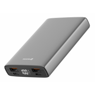 Banque d'énergie Swissten Aluminum 10000 mAh girs grey