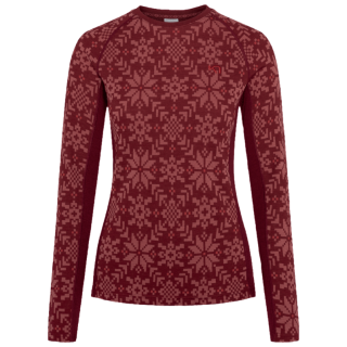 T-shirt fonctionnel femme Kari Traa Edith Long Sleeve rouge ROUGE