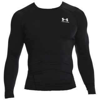 T-shirt fonctionnel homme Under Armour HG Armour Comp LS vert Black//White