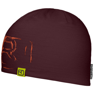 Bonnet Ortovox 120 Tec Logo Beanie rouge winetasting