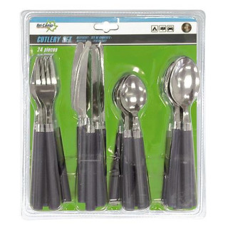 Set de couverts Bo-Camp Cutlery set 24 pieces girs Grey