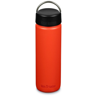 Bouteille en acier inoxydable Klean Kanteen Wide w/Wide Loop Cap - brushed stainless 800 ml brique red