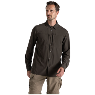 Chemise homme Craghoppers NosiLife Pro Long Sleeved Shirt V green Woodland Green