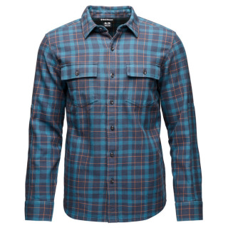 Chemise homme Black Diamond M Project Twill Ls Shirt bleue Charcoal-Moab Brown (9652)