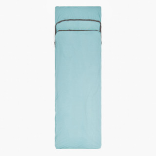 Doublure sac de couchage Sea to Summit Comfort Blend Liner Rectangular w/ Pillow Sleeve bleu clair Aqua Sea Blue