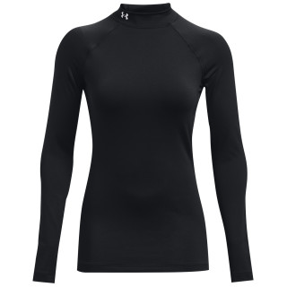 T-shirt femme Under Armour Authentics Mockneck vert Black/White