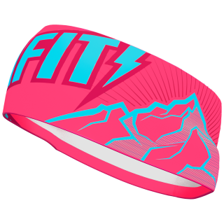 Bandeau Dynafit Graphic Performance Headband bleu / rose FluoPink