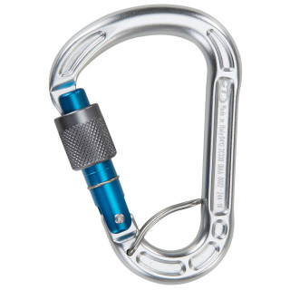 Mousqueton Climbing Technology Concept SGL argenté /bleu Polished/ColorGate