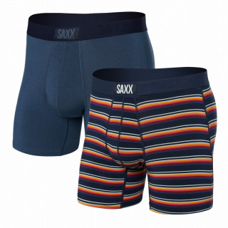 Caleçon Saxx Vibe Super Soft Bb 2Pk bleu foncé field stripe/navy