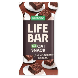 Barre Lifefood Lifebar Oat Snack čokoládový s lískovými oříšky BIO 40 g