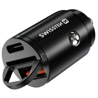 Adaptateur voiture Swissten Car Charger 30W vert Black