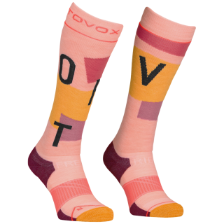 Chaussettes hautes femme Ortovox Freeride Long Socks Cozy Women's rose Bloom