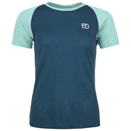 T-shirt femme Ortovox 120 Tec Fast Mountain Ts W bleu / bleue claire Petrol Blue