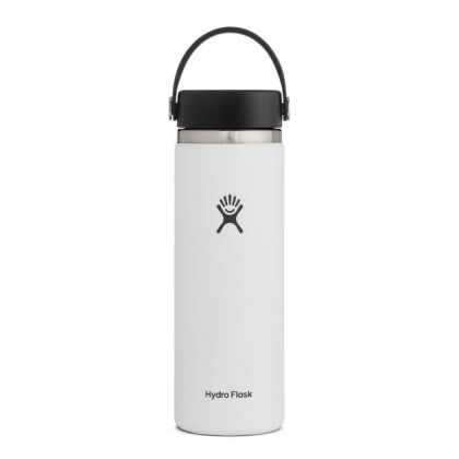 Bouteille isotherme Hydro Flask Wide Mouth 20 oz blanc White