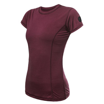 T-shirt femme Sensor Merino Air kr. rukáv rouge port red