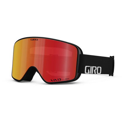 Masques ski Giro Method Black Wordmark vert VividEmber/VividInfrared