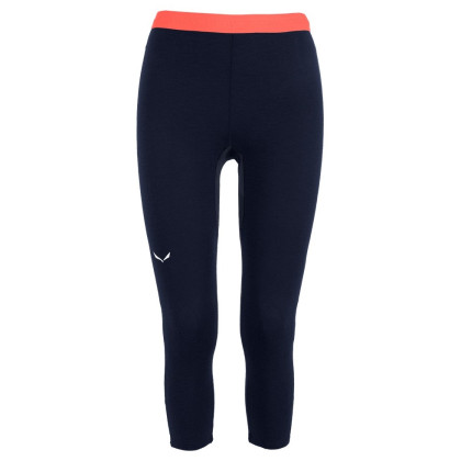 Sous-vêtements pantalon 3/4 femmes Salewa Cristallo Warm Amr W 3/4Tight. bleu foncé NavyBlazer