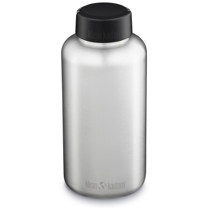 Bouteille en acier inoxydable Klean Kanteen Wide w/Wide Loop Cap - brushed stainless 1900 ml argenté silver