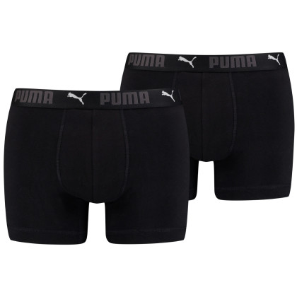 Caleçon homme Puma Sport Cotton Boxers 2P noir Black