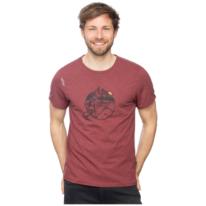 T-shirt homme Chillaz Homo Mons Velo rouge foncé dark red