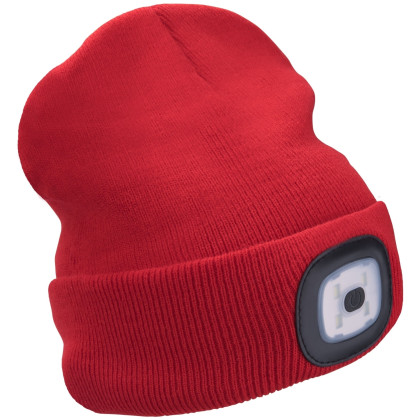 Bonnet avec lumière Extol Light rouge Red