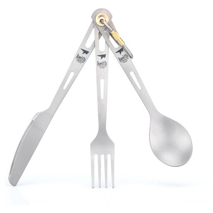 Couverts Keith Titanium 3-Piece Titanium Cutlery Set girs