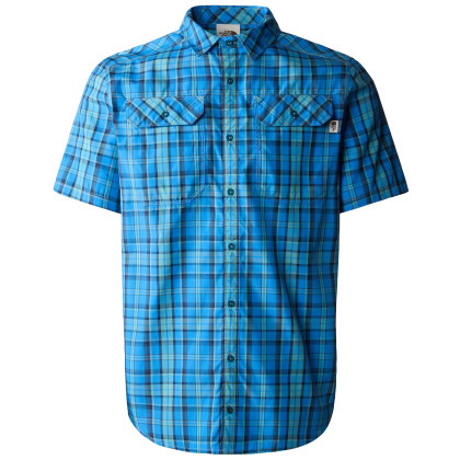 Chemise homme The North Face S/S Pine Knot Shirt bleue SHADY BLUE PLAID