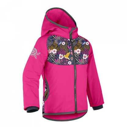 Veste softshell enfant Unuo Fleece Basic rose / bleu