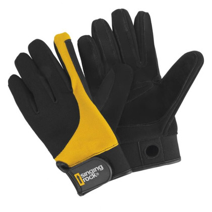 Gants Singing Rock Falconer Full noir / jaune