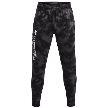 Pantalons de survêtement hommes Under Armour Rival Terry Novelty Jgr vert Black / Jet Gray / Onyx White