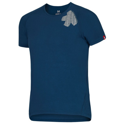 T-shirt homme Ocún Bamboo T Blossom Men bleue Blue Opal