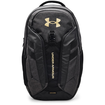 Sac à dos Under Armour Hustle Pro Backpack gris / noir Black Medium Heather / Black / Metallic Gold