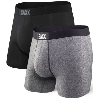 Caleçon Saxx Vibe Boxer Brief 2Pk noir / gris Black/Grey