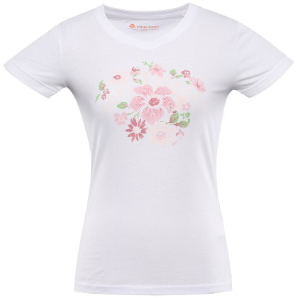 T-shirt femme Alpine Pro Nega blanc white