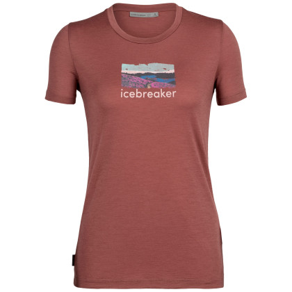 T-shirt femme Icebreaker Women Tech Lite II SS Tee Trailhead rouge grape