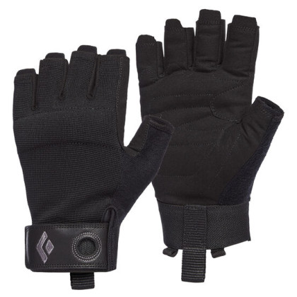 Gants via ferrata Black Diamond Crag Half-Finger Gloves vert Black