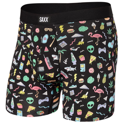 Caleçon Saxx Daytripper Boxer Brief Fly Fun Bits noir/vert fun bits-black