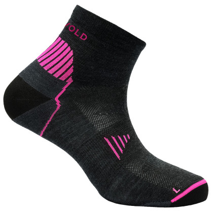 Chaussettes Devold Running Merino Ankle Sock Wmn rose / gris Dark Grey