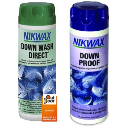 Imprégnation Nikwax Down wash direct + Down Proof 2x 300ml